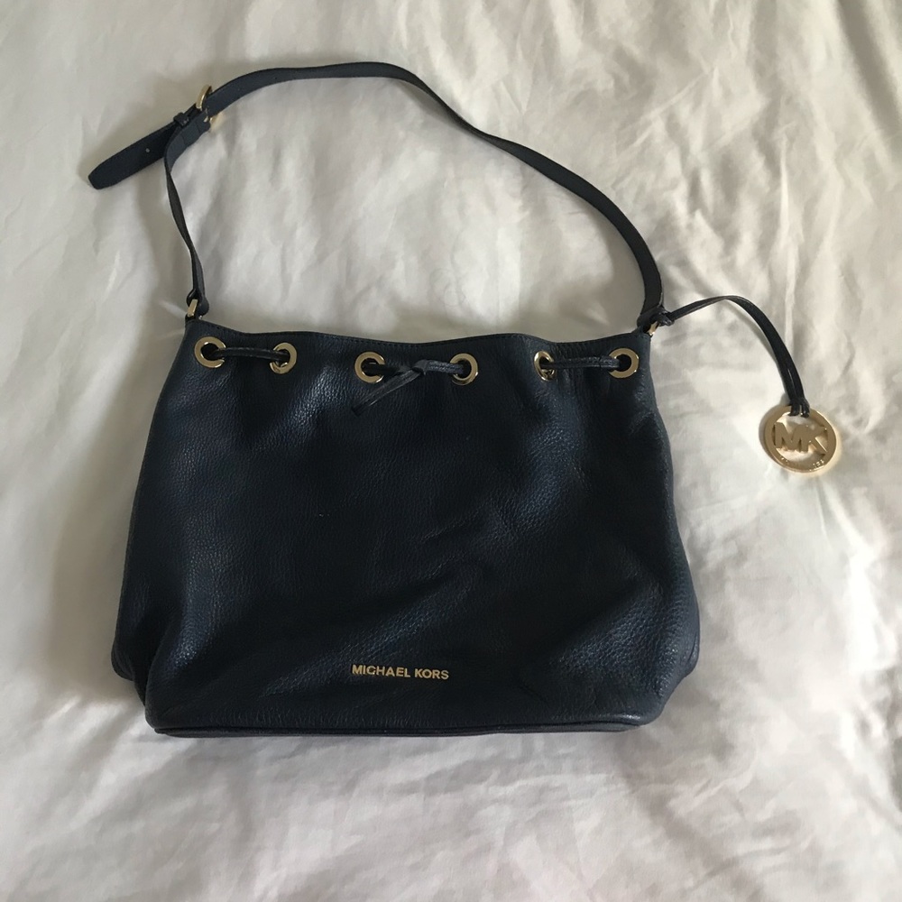 Michael Kors Navy Blue Leather Bag